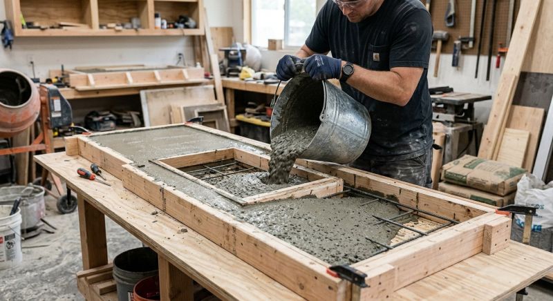 Cement Counter Installation in Sonoma County, CA