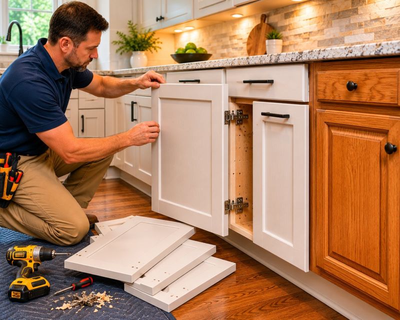 Cherry Cabinet Refacing in Indianapolis, IN